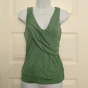 Benetton drape front greek goddess top green XS